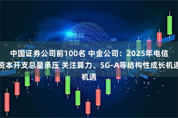 中国证券公司前100名 中金公司：2025年电信资本开支总量承压 关注算力、5G-A等结构性成长机遇