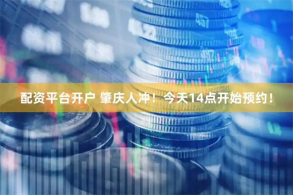 配资平台开户 肇庆人冲！今天14点开始预约！